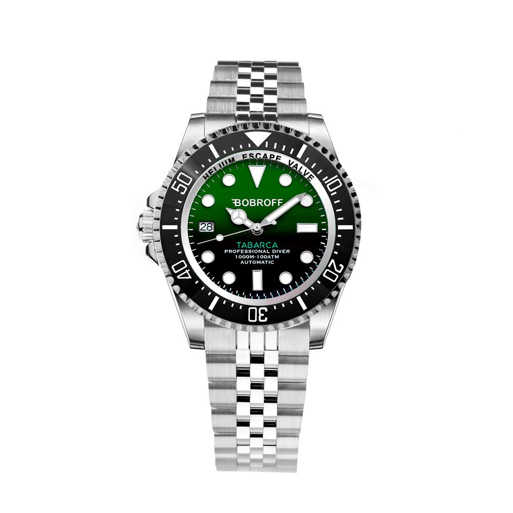 Bobroff Silver Stainless Steel Sports Watch