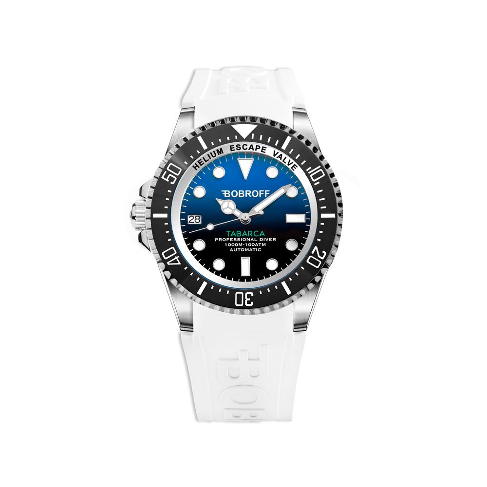 Bobroff White Rubber Sports Watch