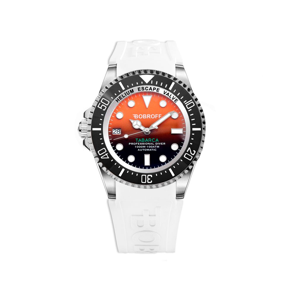 Bobroff White Rubber Sports Watch