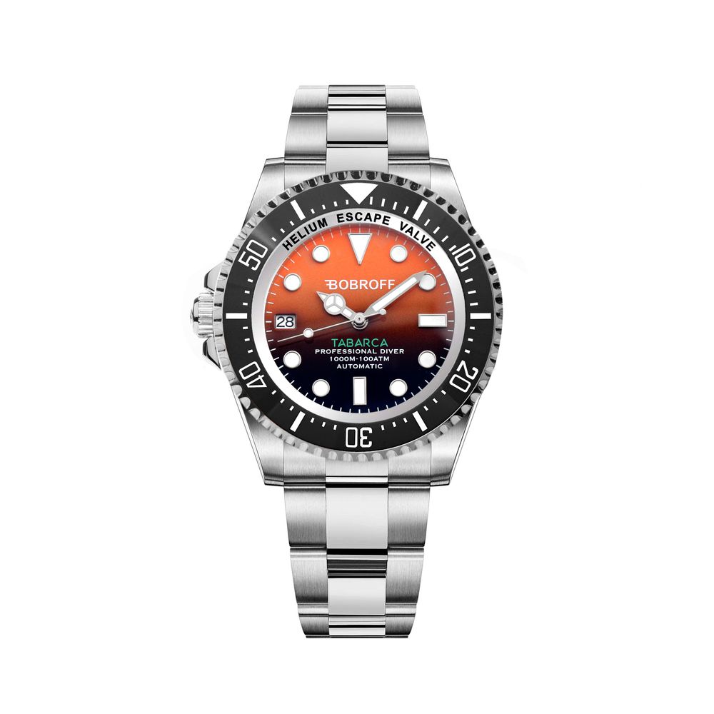 Bobroff Silver Stainless Steel Sports Watch