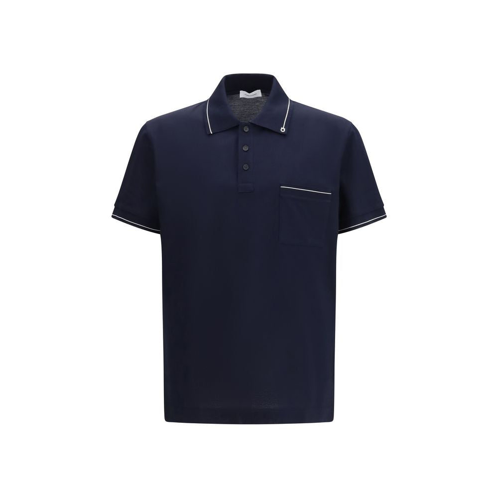 Ferragamo Blaues Baumwoll-Polohemd