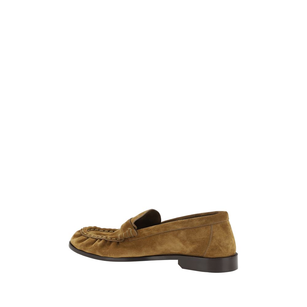 Saint Laurent Braune Kalbsleder Bos Taurus Loafer zum Hineinschlüpfen