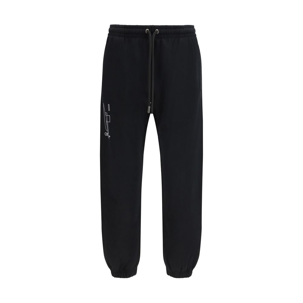 Off-White Schwarze Baumwoll-Jogginghose (Trainingshose)