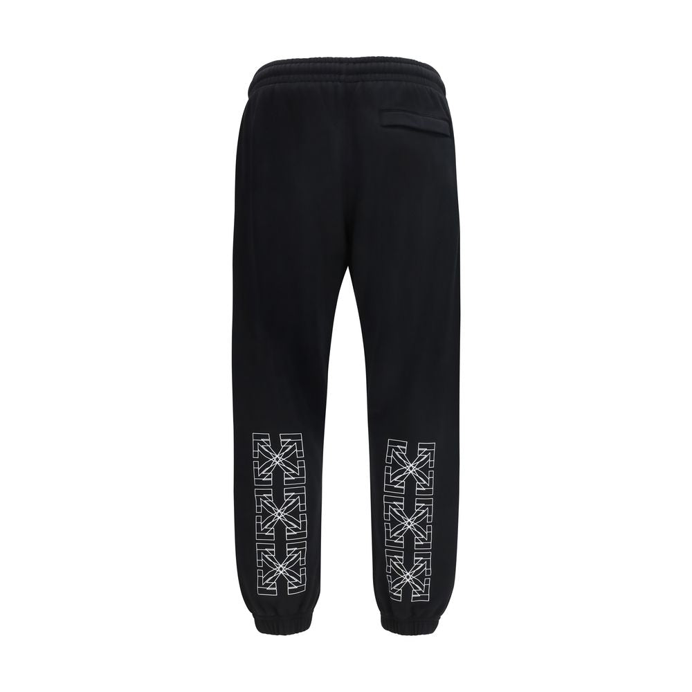Off-White Schwarze Baumwoll-Jogginghose (Trainingshose)