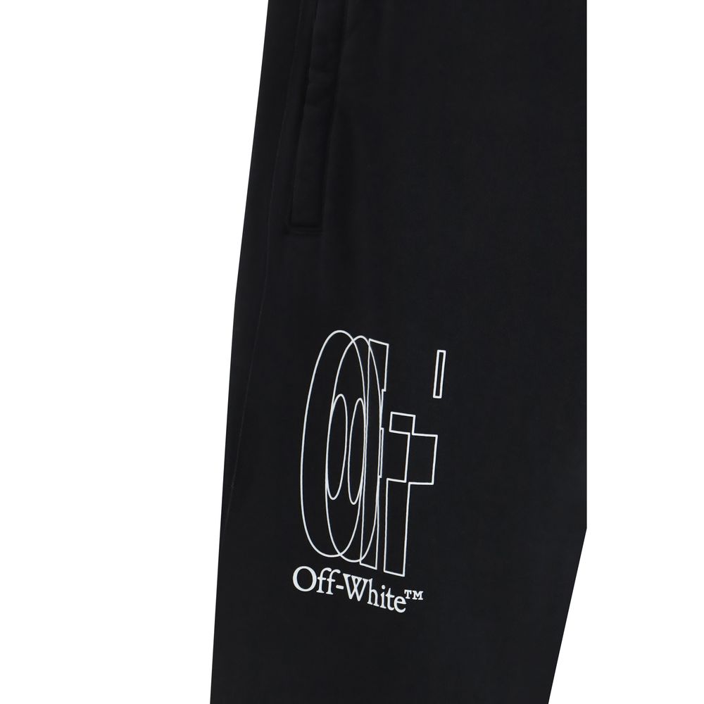 Off-White Schwarze Baumwoll-Jogginghose (Trainingshose)