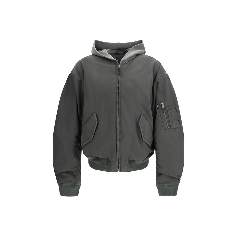 Balenciaga Grey Cotton Bomber