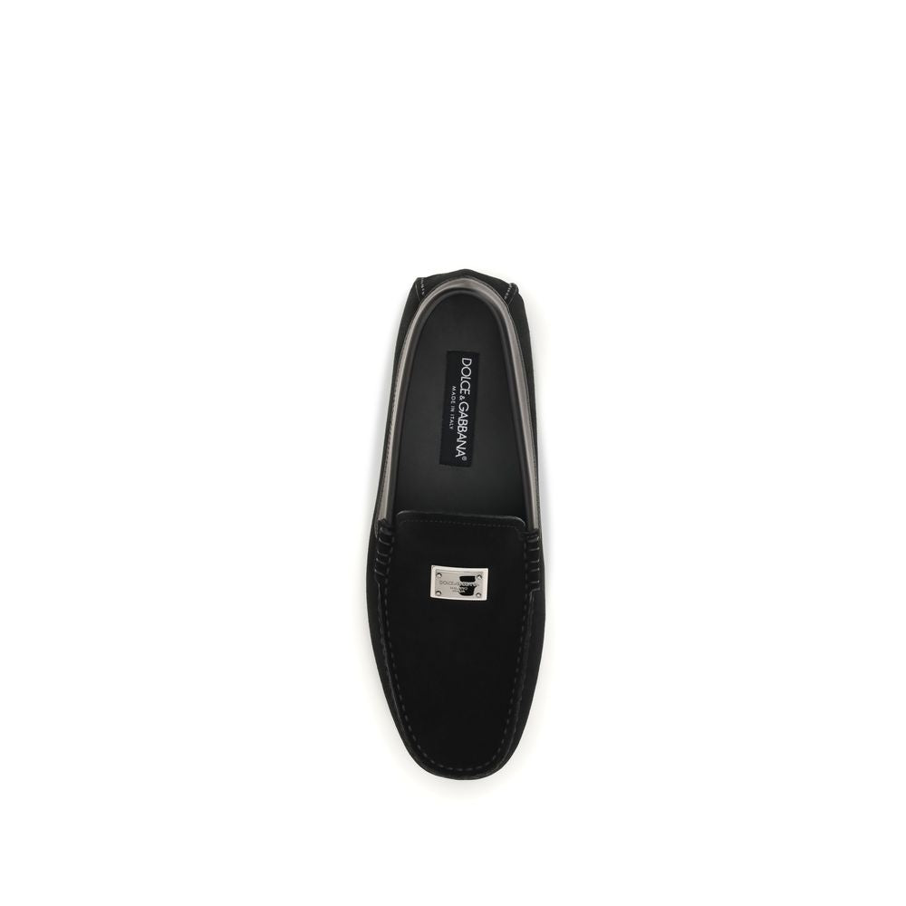 Dolce & Gabbana Schwarze "Bos Taurus" Kalbsleder Loafer zum Hineinschlüpfen