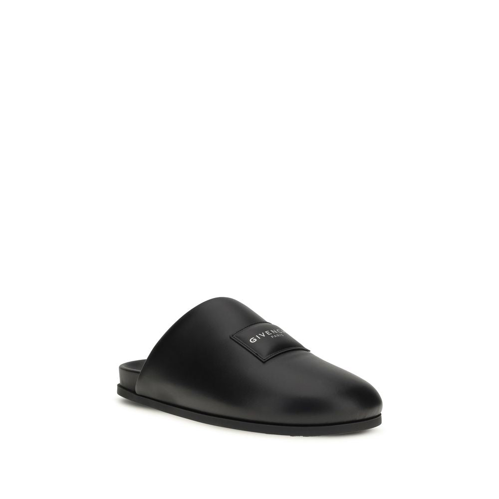 Givenchy Schwarze Bos Taurus Mules aus Kalbsleder
