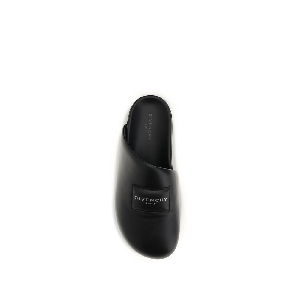 Givenchy Schwarze Bos Taurus Mules aus Kalbsleder