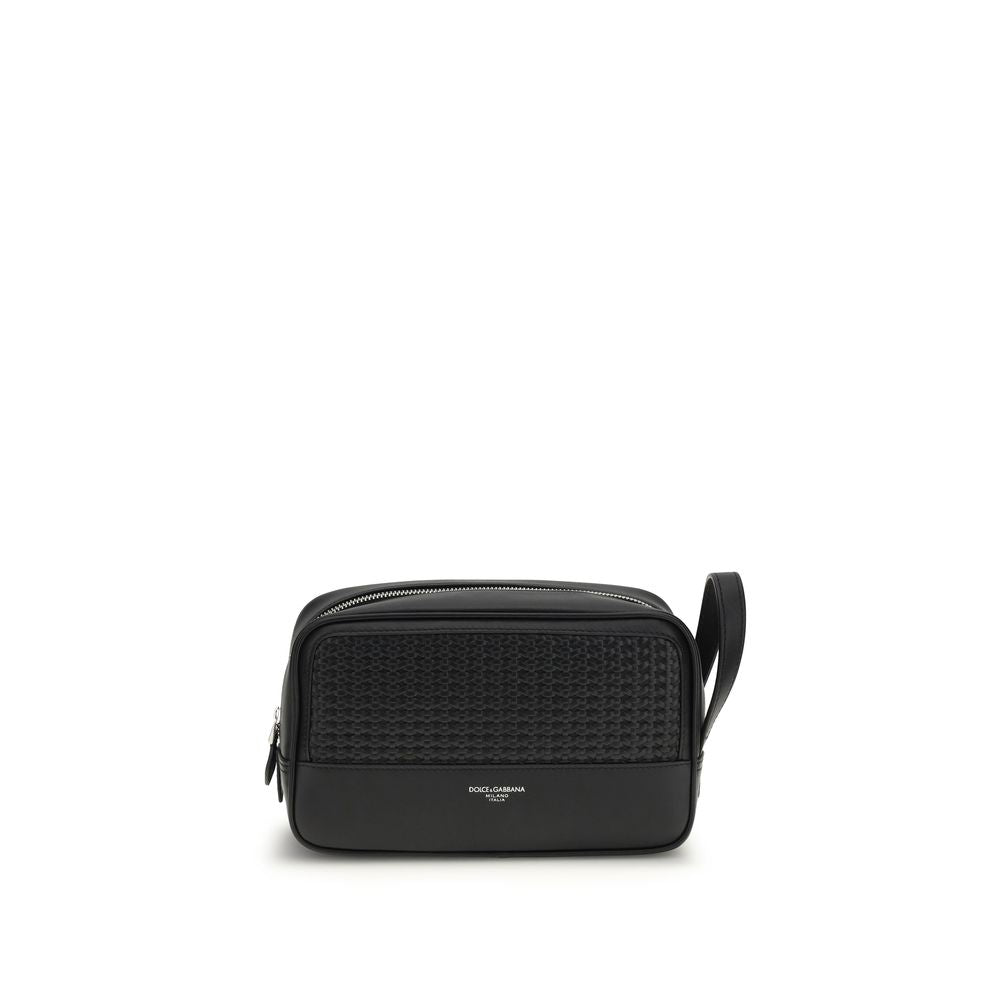 Dolce & Gabbana Schwarzes Kalbsleder Bos Taurus Accessoire