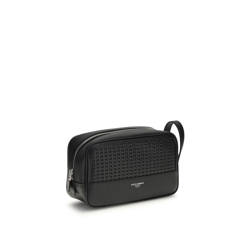 Dolce & Gabbana Schwarzes Kalbsleder Bos Taurus Accessoire