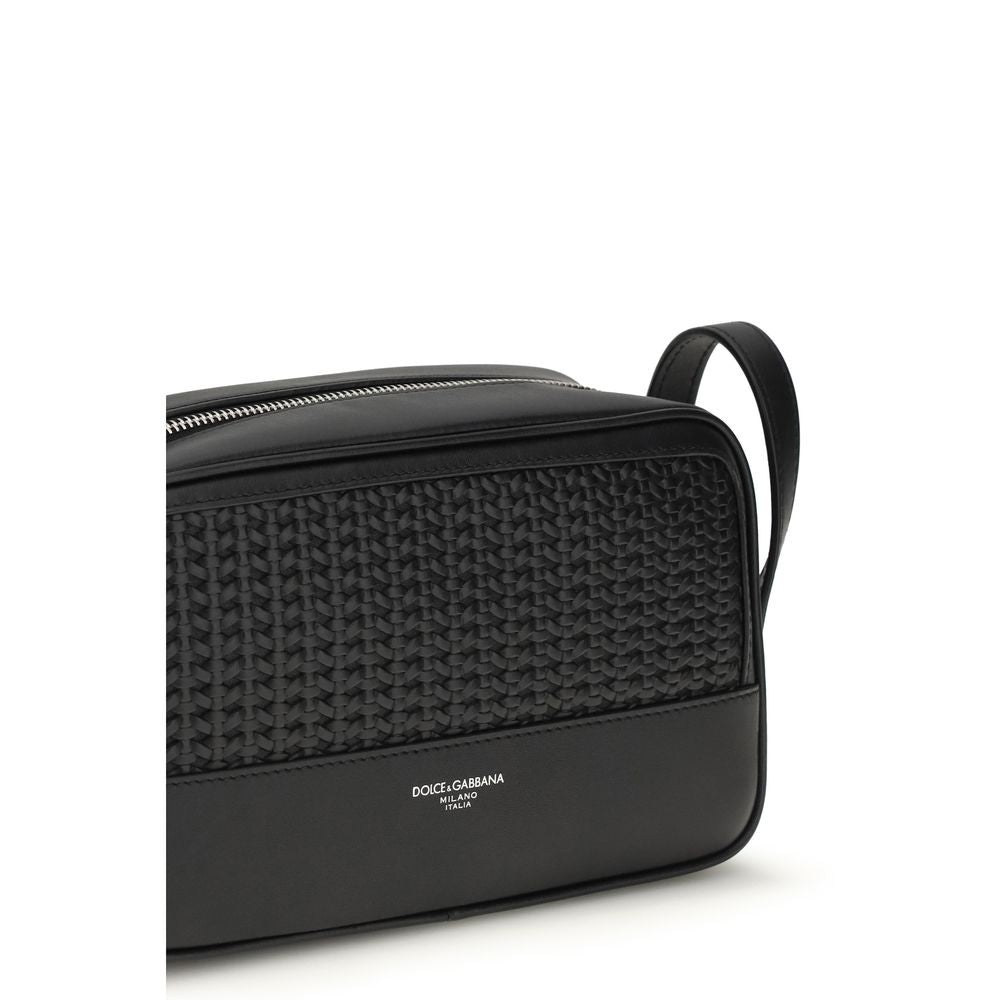 Dolce & Gabbana Schwarzes Kalbsleder Bos Taurus Accessoire