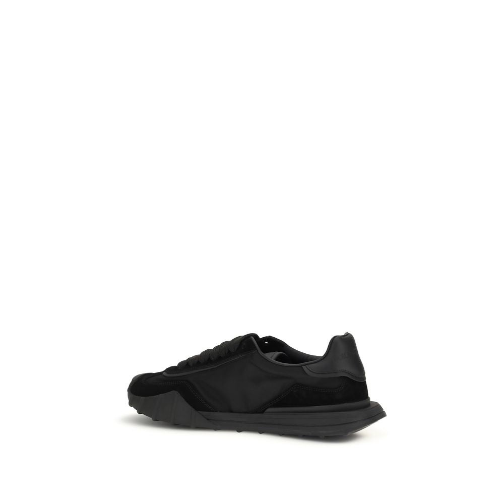 Dolce & Gabbana Schwarze Bos Taurus Kalbsleder Sneaker