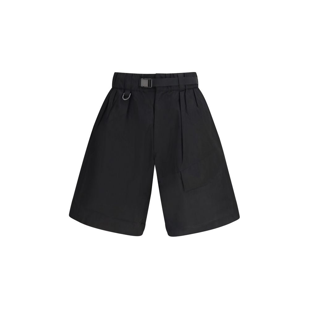 Y-3 Schwarze Baumwoll-Bermudashorts