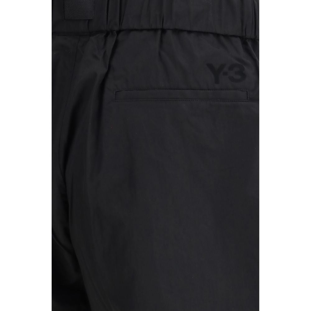 Y-3 Schwarze Baumwoll-Bermudashorts
