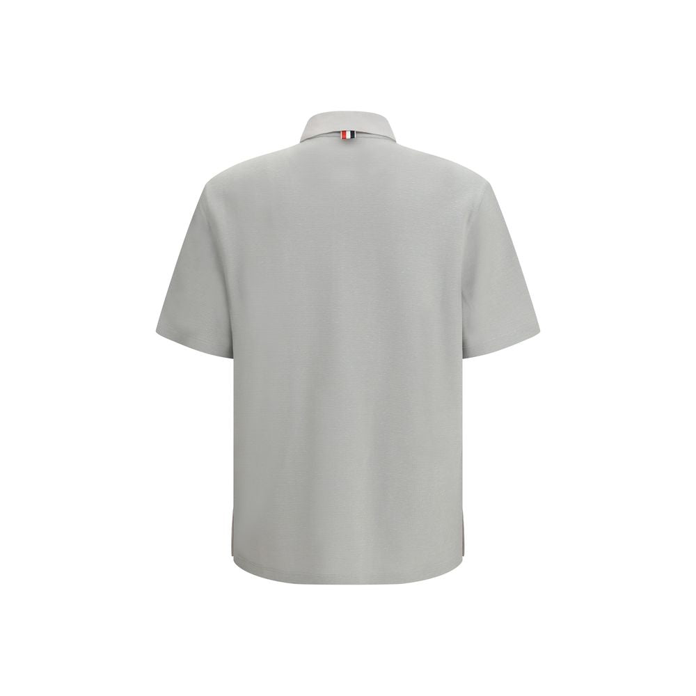 Thom Browne Grey Cotton Polo Shirt