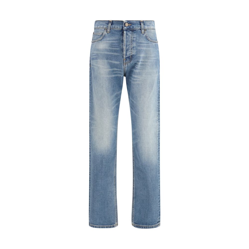 Haikure Blaue Baumwoll-Jeans mit geradem Bein
