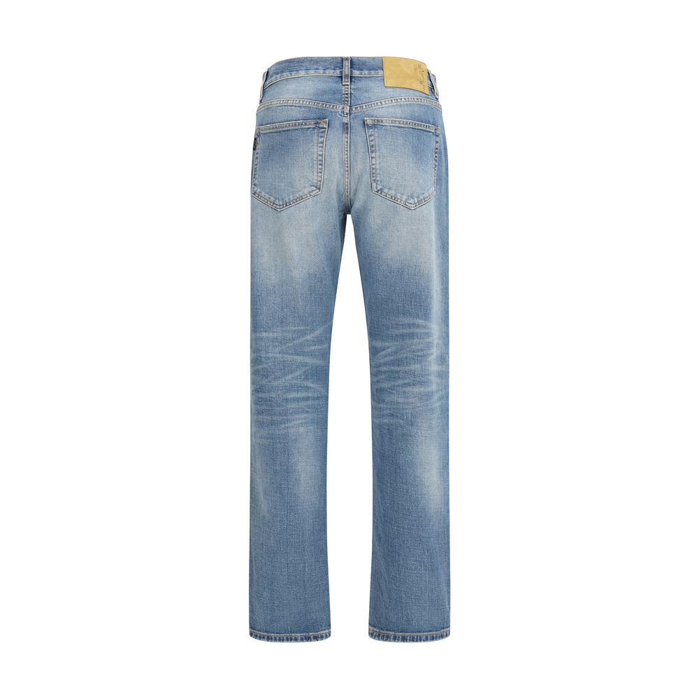 Haikure Blaue Baumwoll-Jeans mit geradem Bein