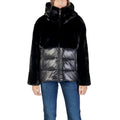 Blue Black Polyester Coat