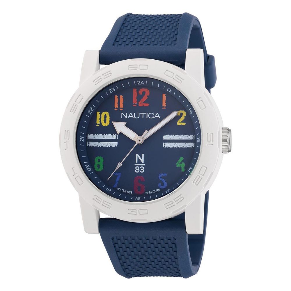NAUTICA Blaue synthetische Sportuhr