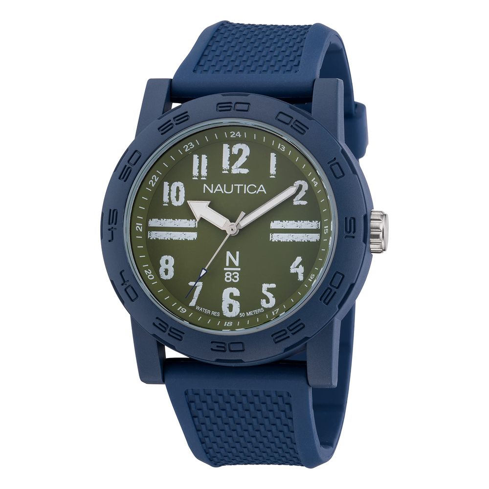 NAUTICA Blaue synthetische Sportuhr
