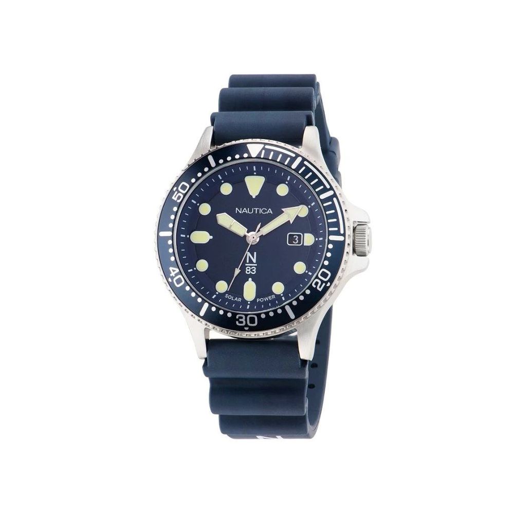 NAUTICA Blaue synthetische Sportuhr