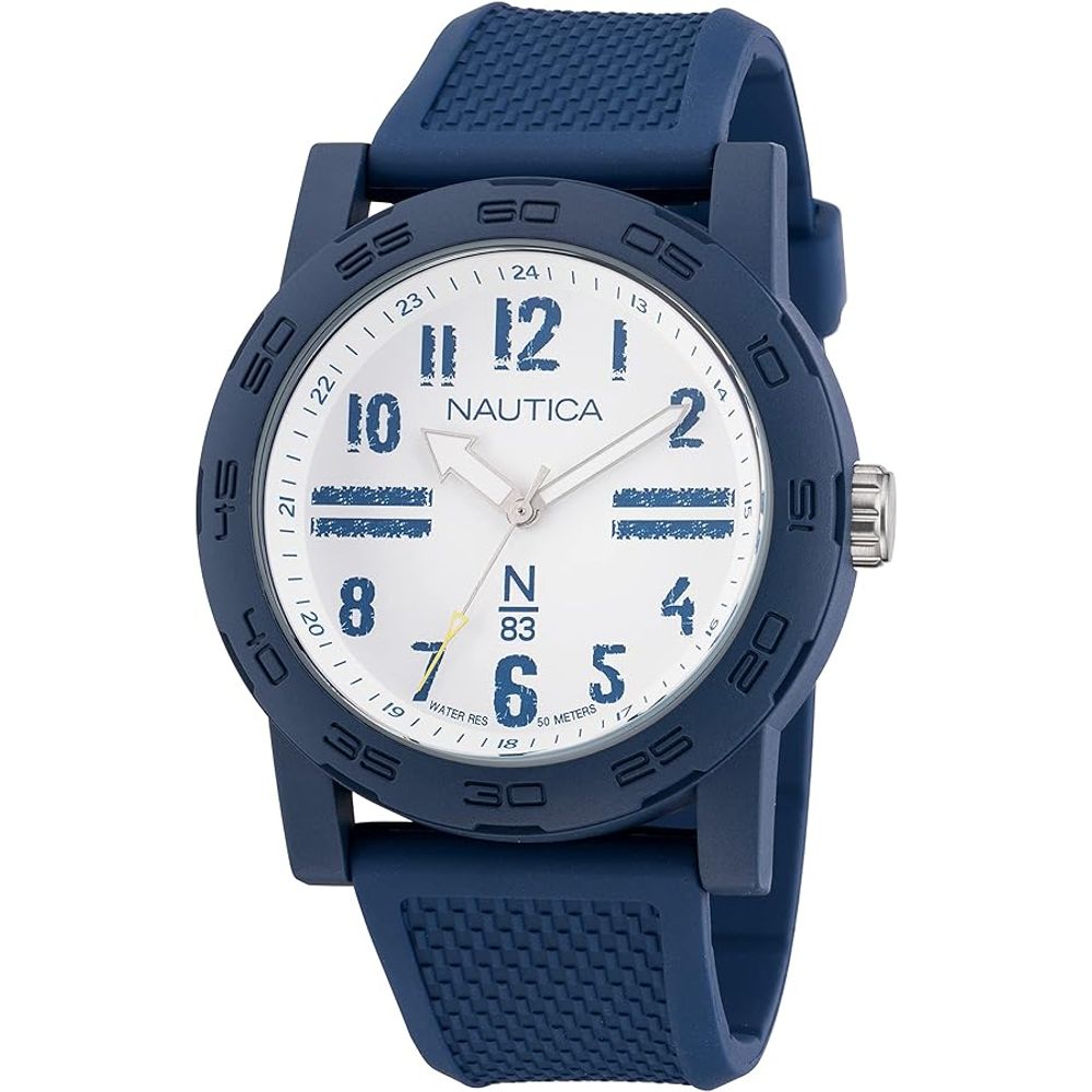 NAUTICA Blaue synthetische Sportuhr