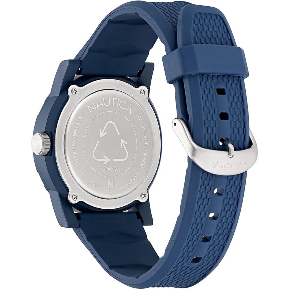 NAUTICA Blaue synthetische Sportuhr