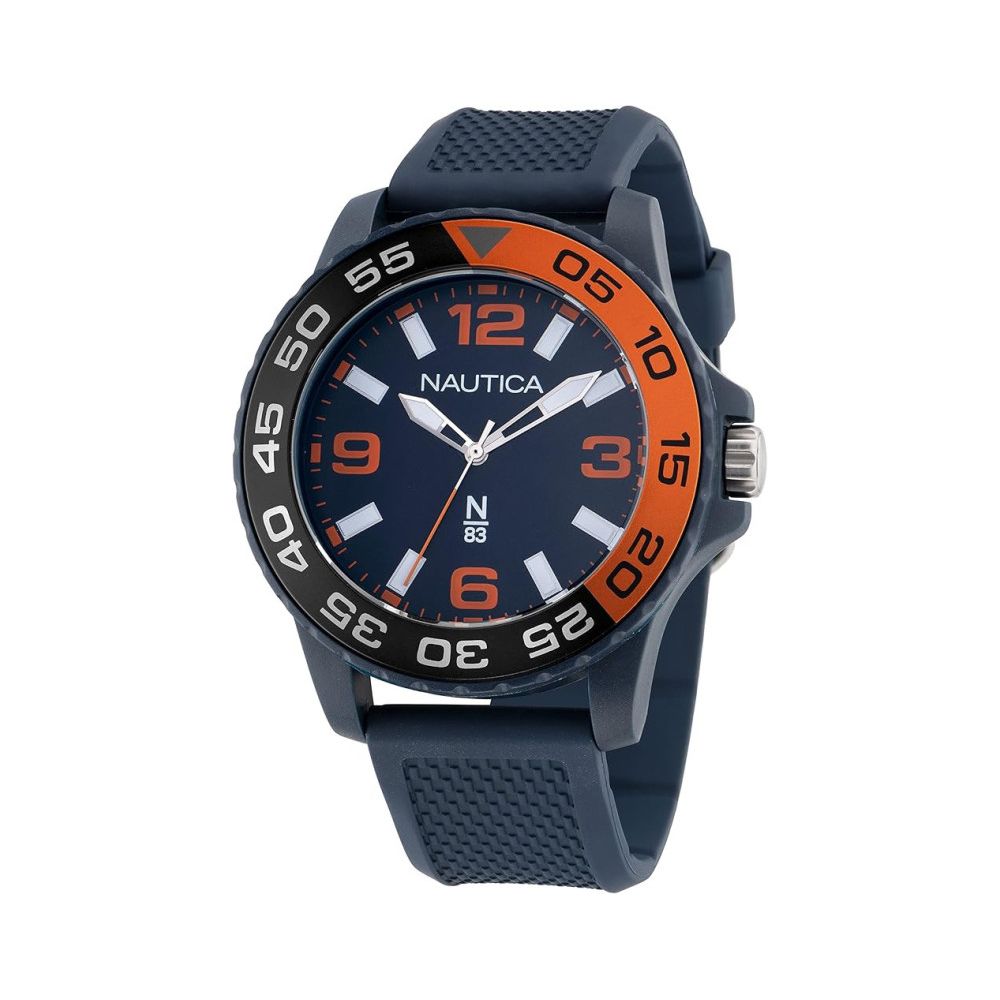 NAUTICA Blaue synthetische Sportuhr