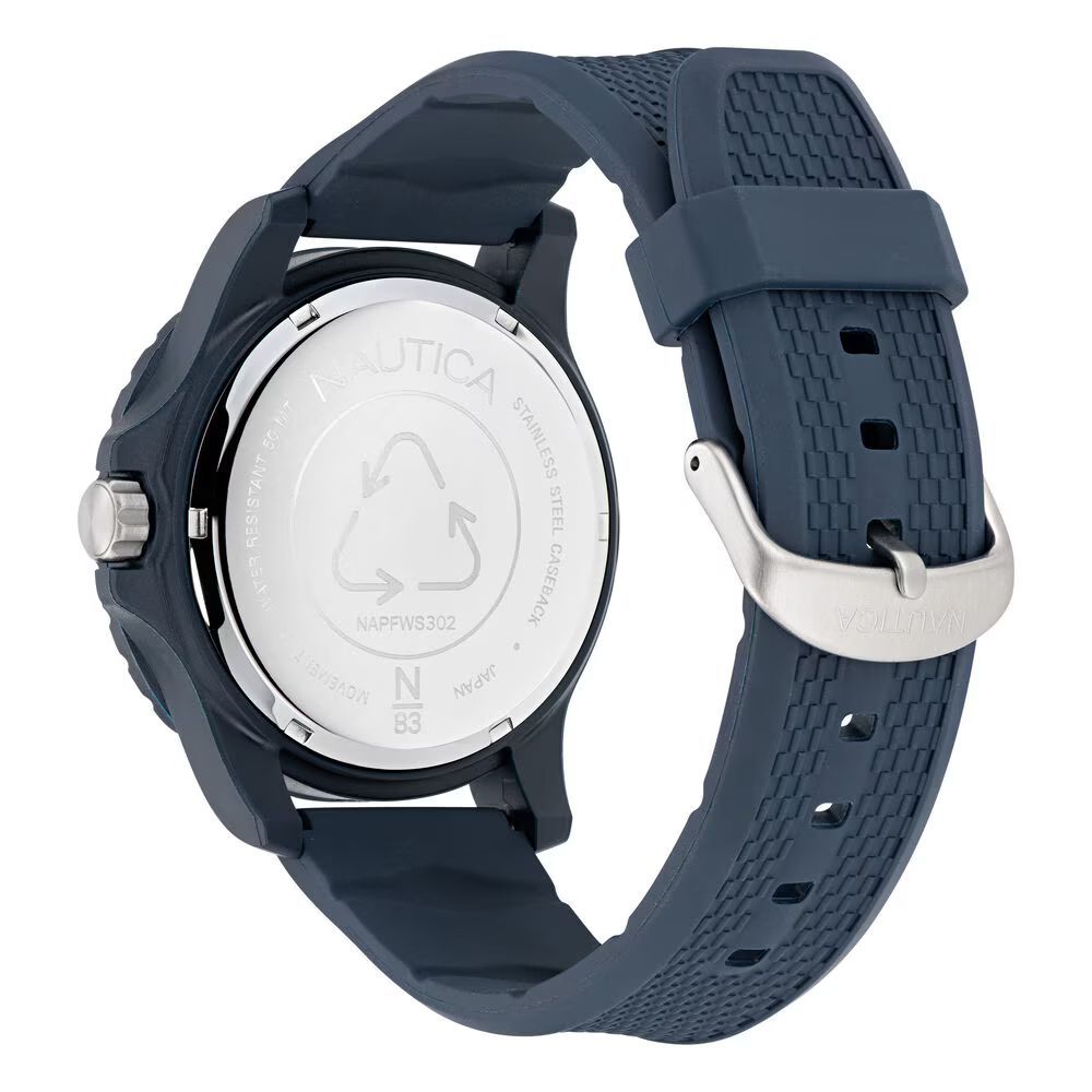 NAUTICA Blaue synthetische Sportuhr