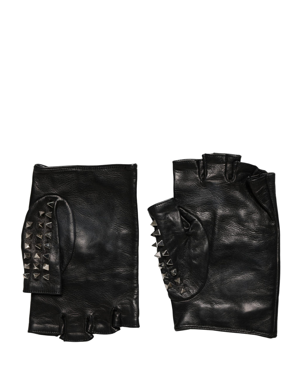 Dolce & Gabbana Women's Black Embroidered Mittens, Wrist Length