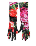 Dolce & Gabbana Women's Elbow-Length Gloves with Multicolor Floral Print