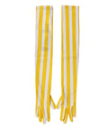 Dolce & Gabbana women's nylon gloves in yellow and white stripes, elbow length