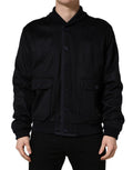Dolce & Gabbana Schwarze Strickjacke aus Kaschmir mit Knöpfen