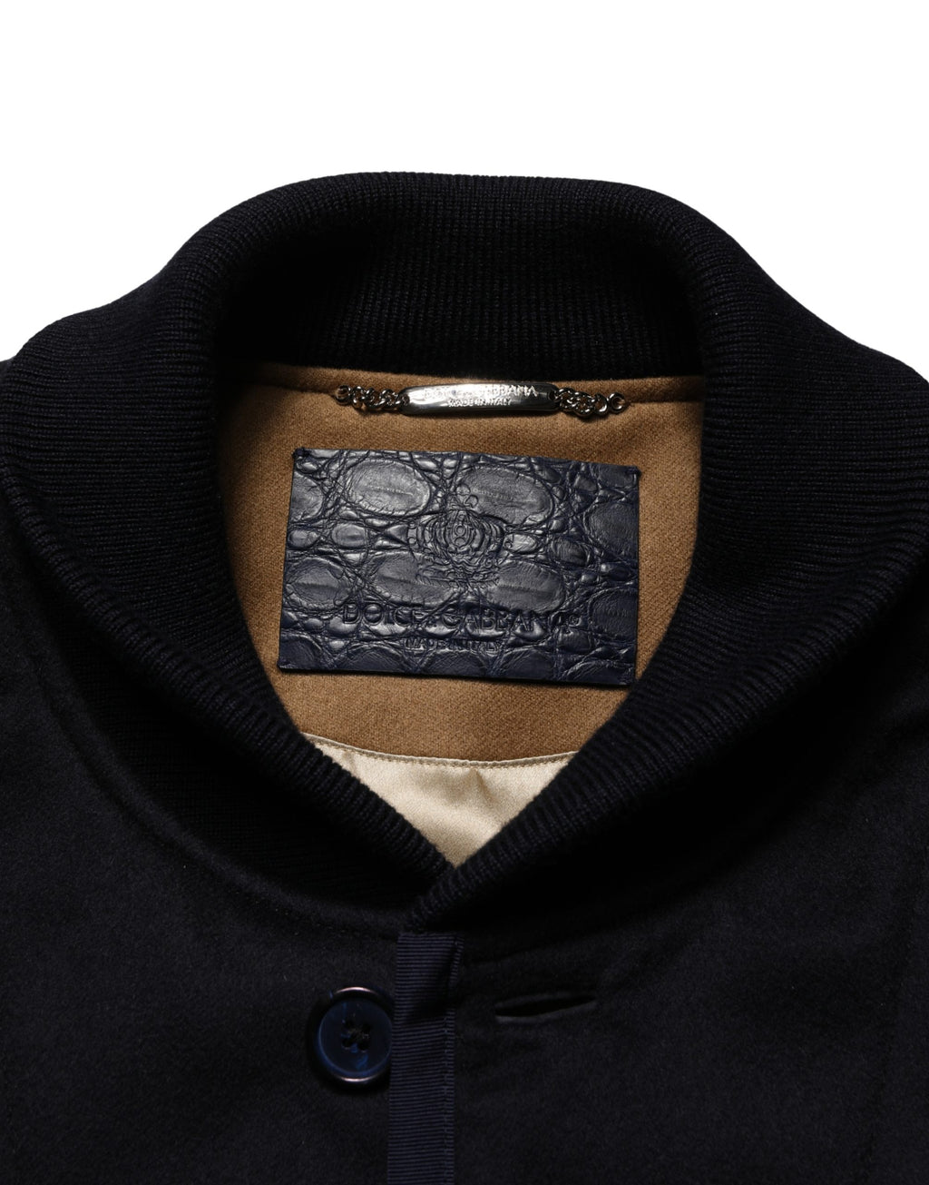 Dolce & Gabbana Schwarze Strickjacke aus Kaschmir mit Knöpfen