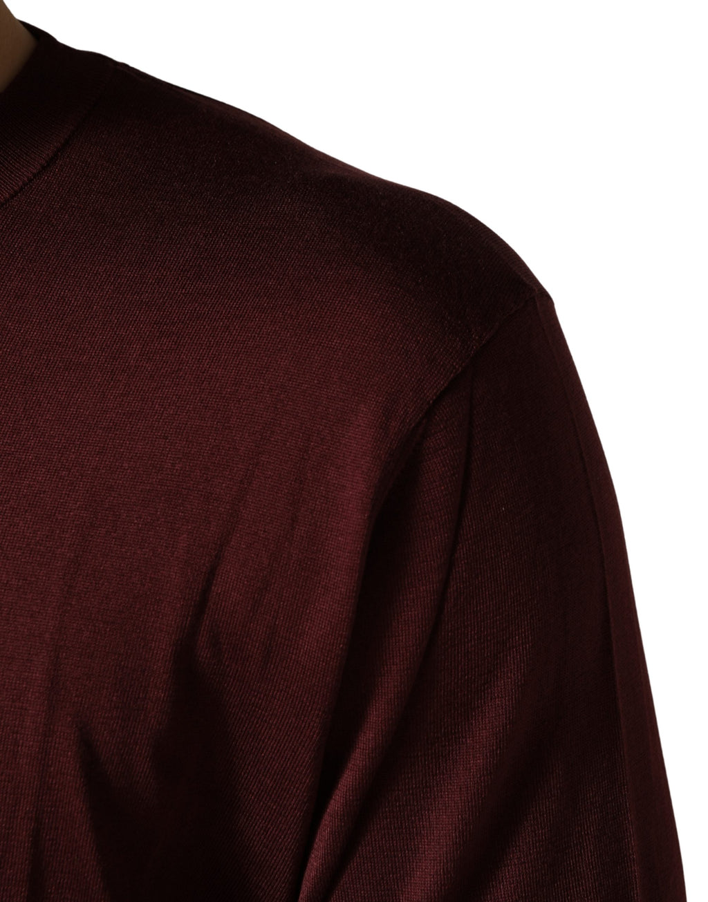 Dolce & Gabbana Maroon Silk Men's Crew Neck Pullover Sweater