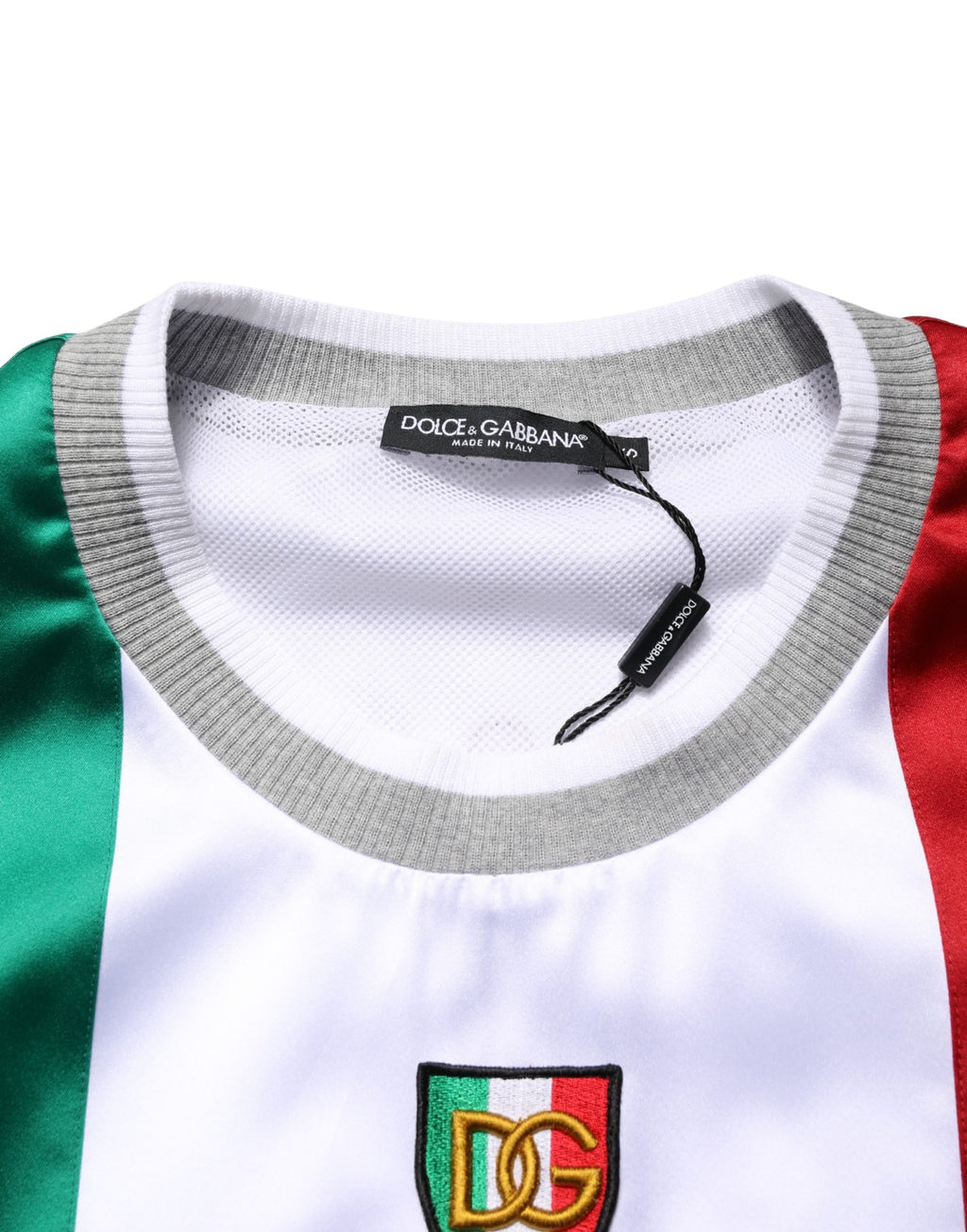 Dolce & Gabbana Multicolor Italia DG Logo Satin Tank Top
