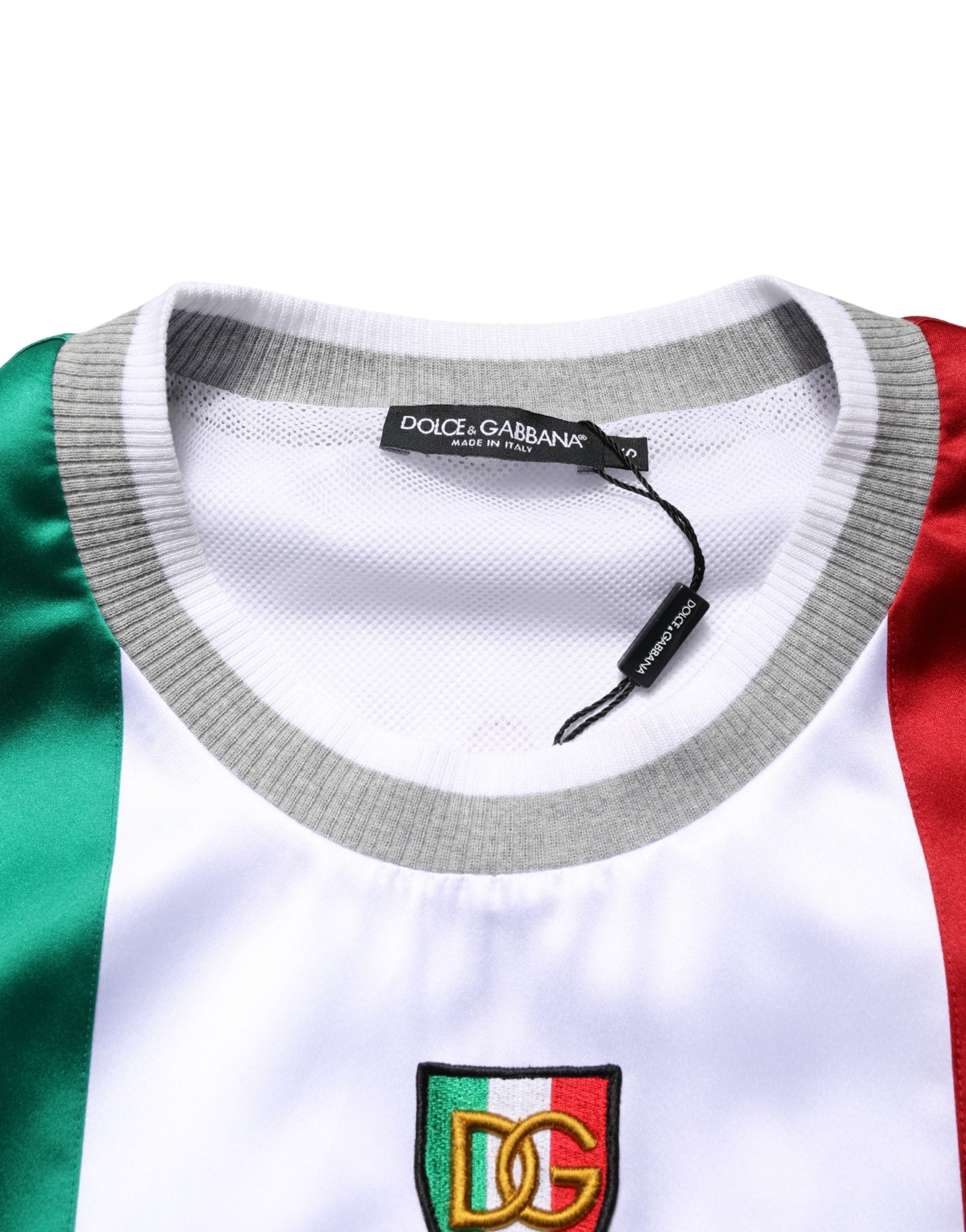 Dolce & Gabbana Multicolor Italia DG Logo Satin Tank Top