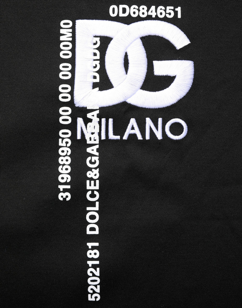 Dolce & Gabbana Schwarzes Herren-T-Shirt mit Rundhalsausschnitt und Logo-Stickerei