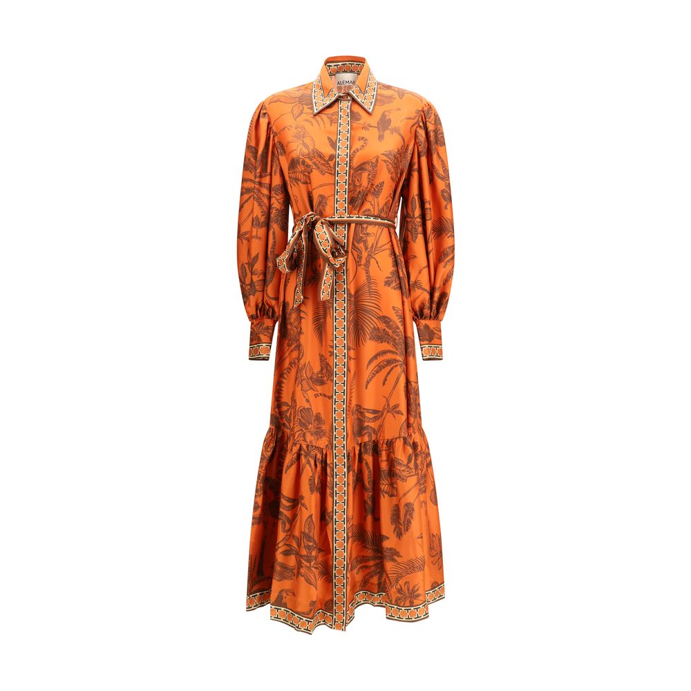 Alemais Orangefarbenes Seidenkleid für den Alltag