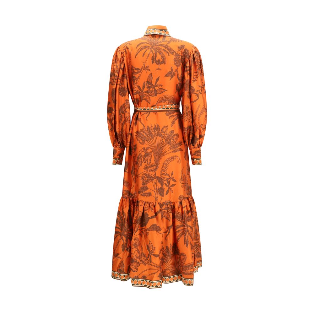 Alemais Orangefarbenes Seidenkleid für den Alltag