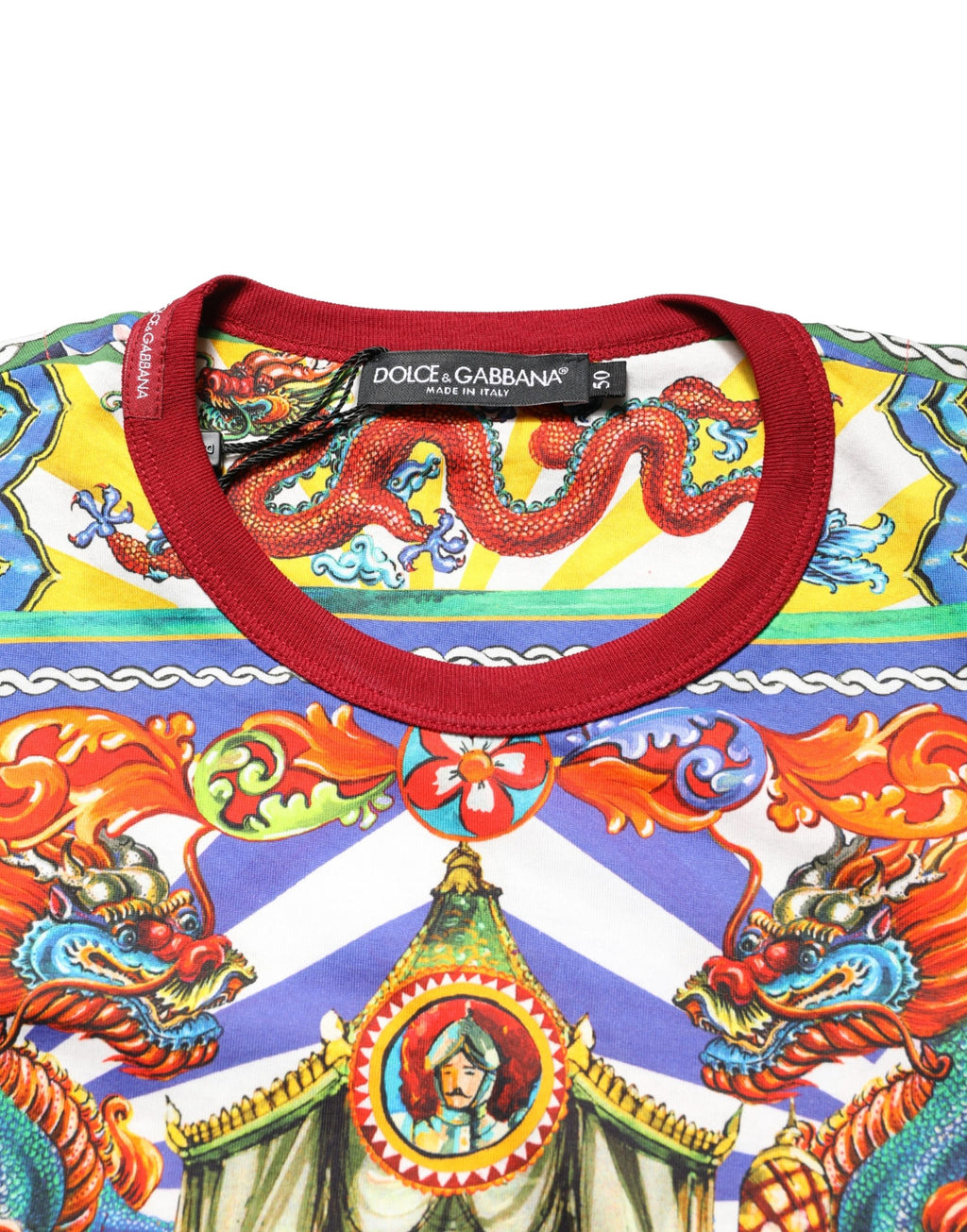 Dolce & Gabbana Multicolor Teatro Dei Pupi Herren Langarm-T-Shirt