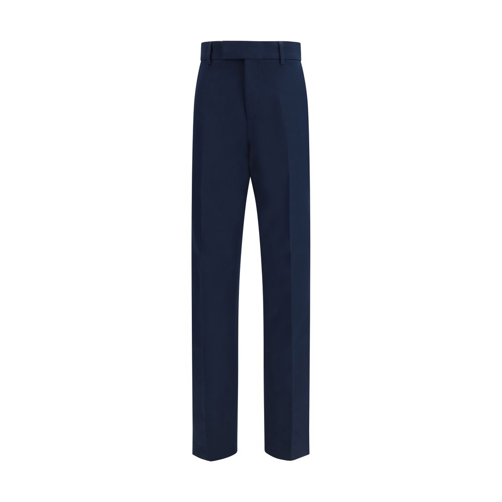 Ferragamo Blaue Baumwoll-Chino-Hose