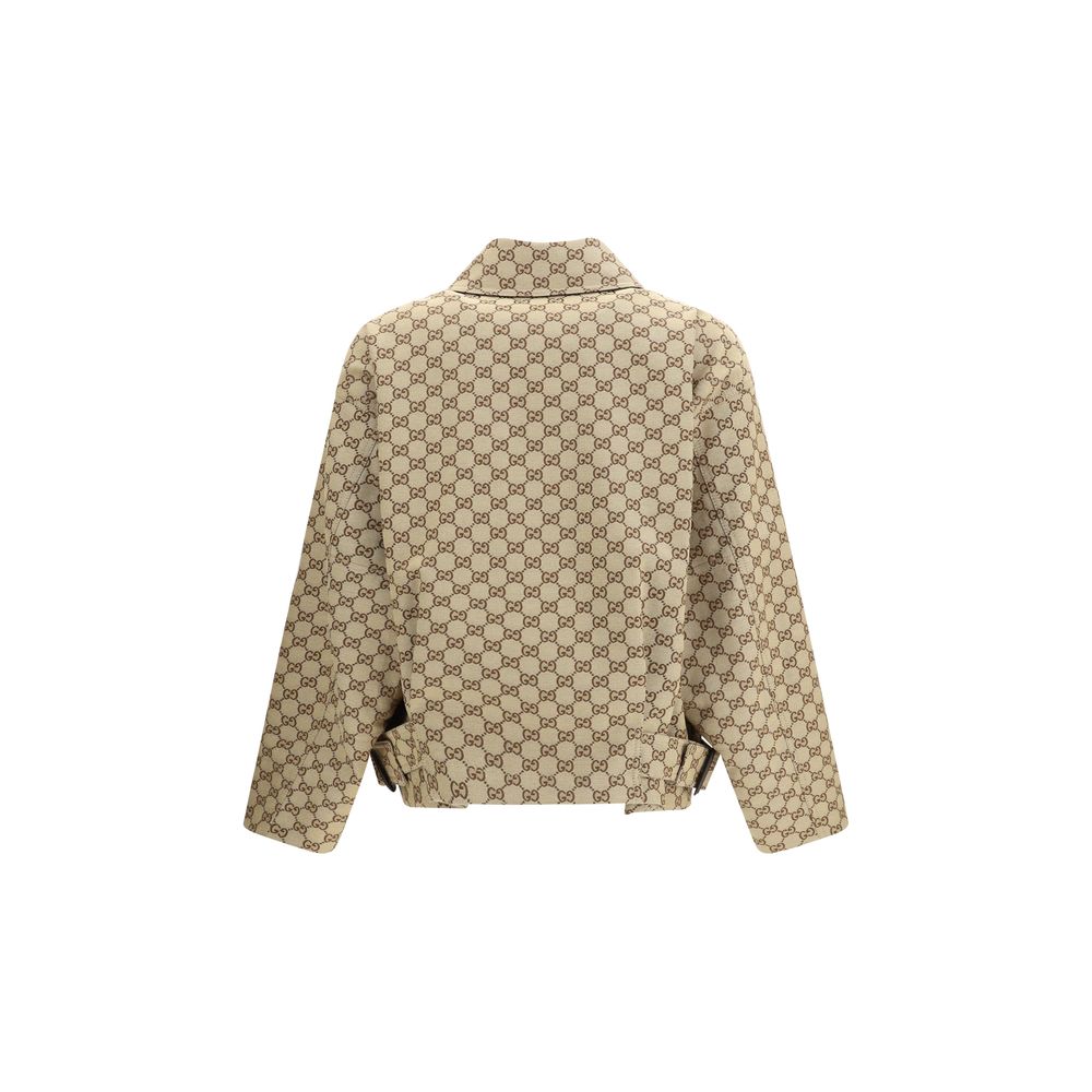 Gucci Beige Baumwoll Bomberjacke