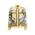 Gucci Zweifarbige Seidenmuster-Bluse