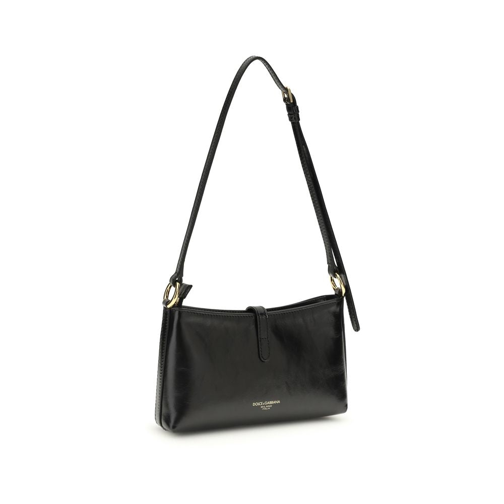 Dolce & Gabbana Black Calfskin Bos Taurus Shoulder Bag