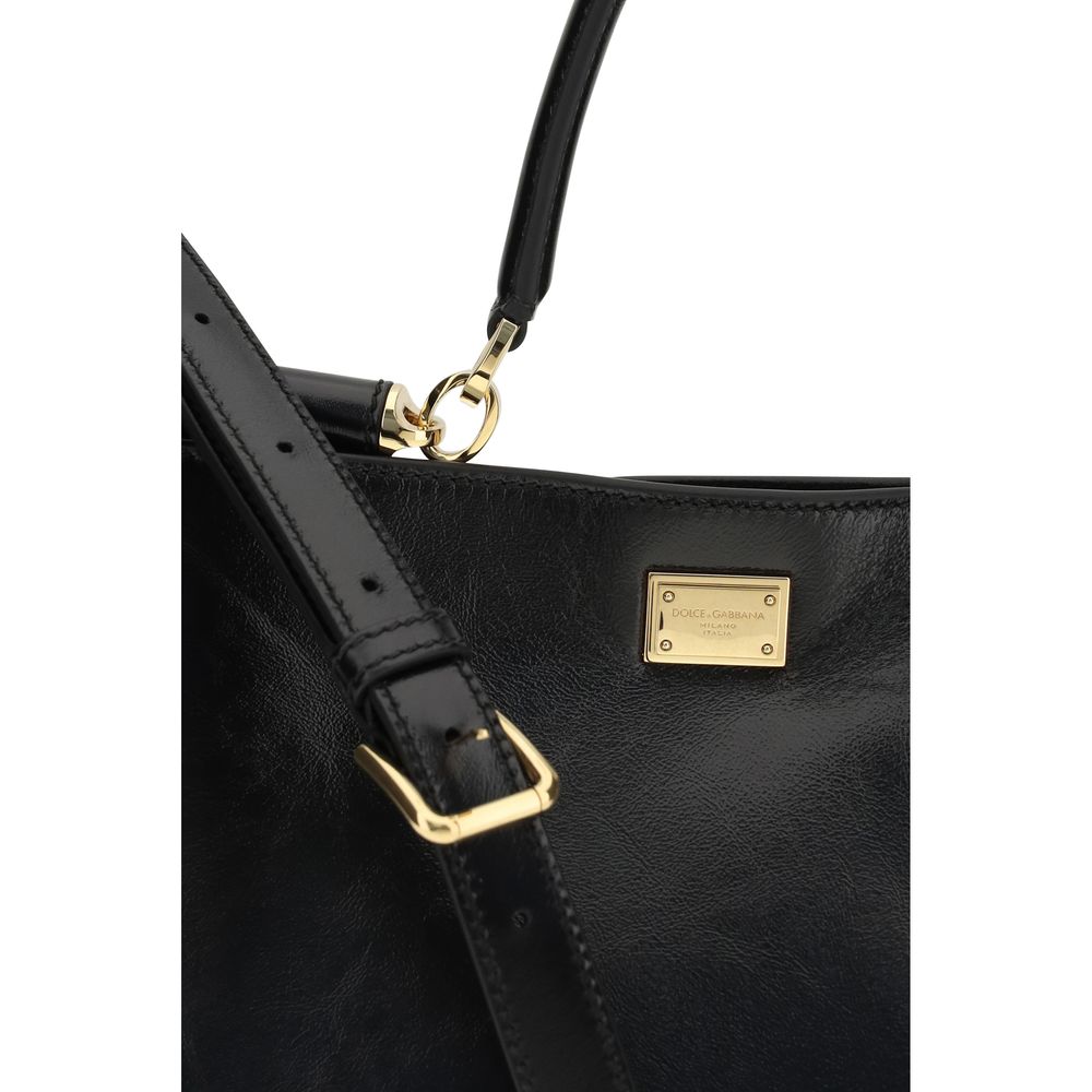 Dolce & Gabbana Black Calfskin Bos Taurus Handbag