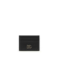 Dolce & Gabbana Schwarzes Kalbsleder Bos Taurus Portemonnaie