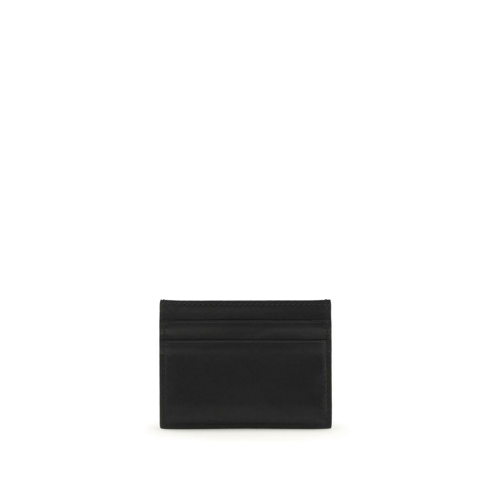 Dolce & Gabbana Schwarzes Kalbsleder Bos Taurus Portemonnaie