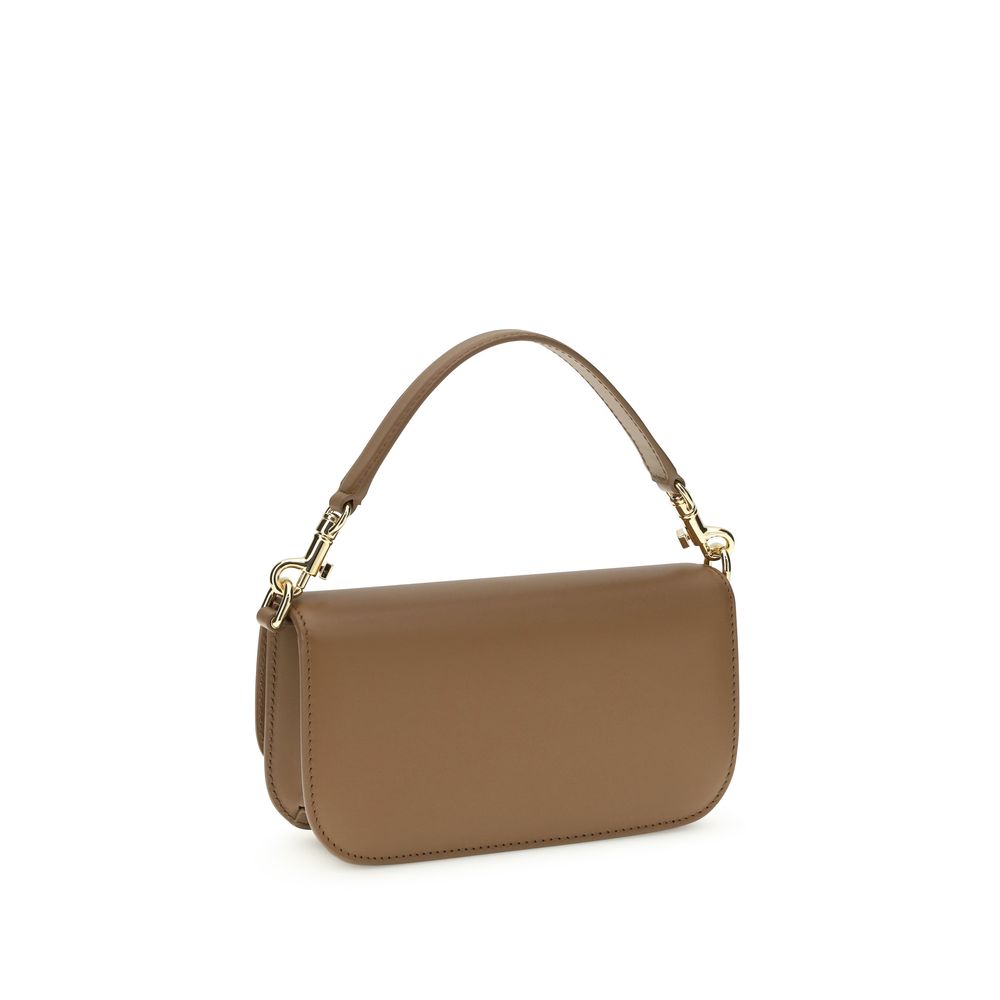 Dolce & Gabbana Braune Kalbsleder Bos Taurus Handtasche